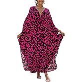 ELSCIRW Women's V-Neck Kaftan - Plus Size Moo Moo Dresses, Casual Mumu Beach Cover Up for Tropical Vacation