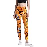 Halloween Leggings for Women 2024 Pumpkin Ghost Skull Printed High Waist Womens Leggings Stretchy Yoga Pants