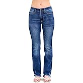 Judy Blue Women's Mid Rise Bootcut Jeans with Frayed Hem