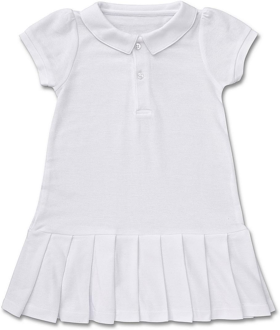 Fore Kids Apparel Little Girls Pique Pima Cotton Tennis Dress White