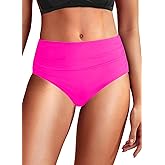 Daci Full Coverage Bikini Bottoms - Mid Rise Bathing Suit Bottoms for Women Tummy Control Swimsuit Bottom