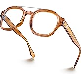 VISOONE Retro Round Anti Eyestrain Metal Medium Eyewear Blue Light Blocking Glasses for Computer Gaming Women Man SANFORD