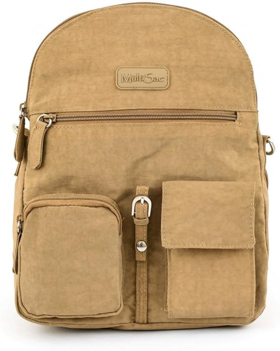 MultiSac Handbags Women's SuperSac Crinkle Nylon Shoulder Bag Khaki