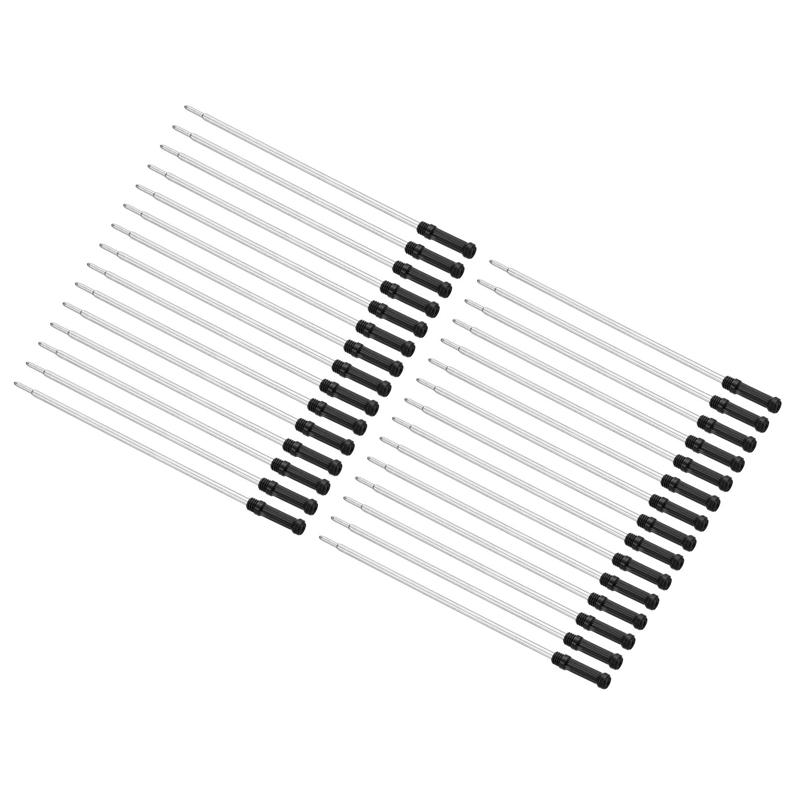 PATIKIL 1mm Pen Ink Refills, 30 Pcs Ballpoint Refill Medium Point Compatible Replaceable Replacement for Pen Writing Office, Black