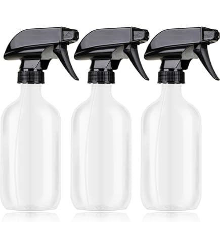 Lot De 2 Flacons Vaporisateurs Vides En Verre Transparent U2013 Récipients Rechargeables De 473,6 G Pour Huiles Essentielles, Produits De Nettoyage, Aromathérapie, Brumisation Des Plantes Ou Cuisine