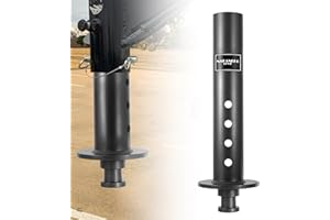 NAKANEKO Fifth Wheel to Gooseneck Kingpin Adapter,Fit for Campers,Trailers,Tractors,Semi-Tractor with 4" Round Tube,with 2" Kingpin,Gooseneck Adapter Attaches to 5th Wheel, Particle Coating