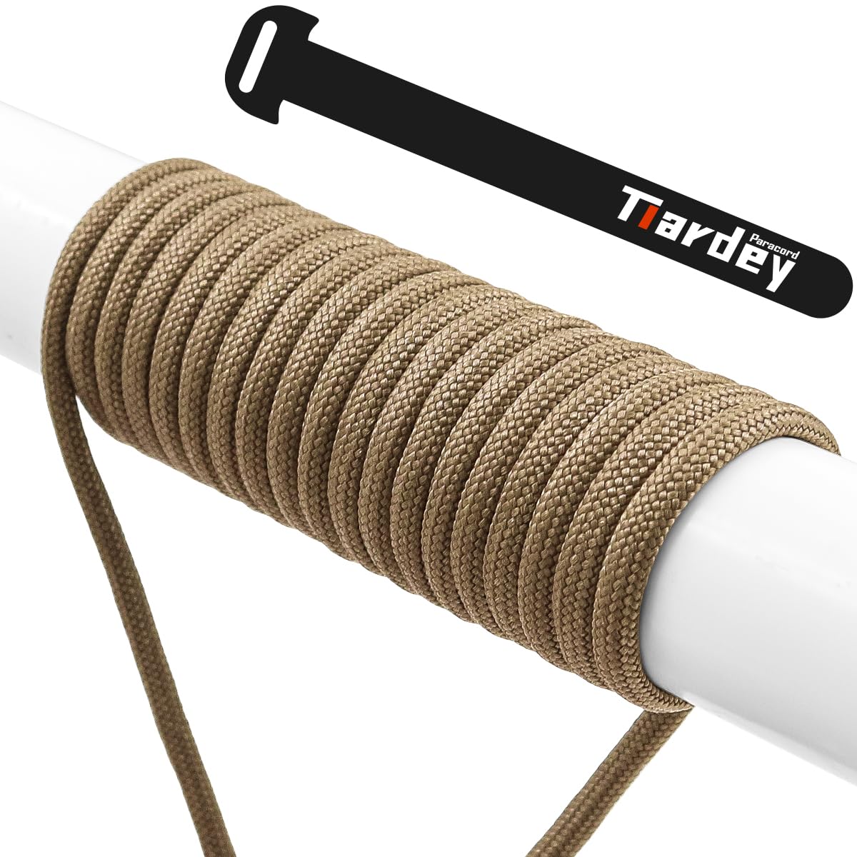 Tiardey PRN-028 Paracord 4mm 100ft (31m) 9 Core Strand,Tear-resistant,Nylon Cord,Mil Spec Type III Paracord,Holds up to 250kg for Outdoor Survival Camping