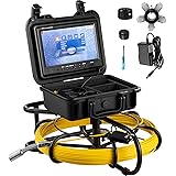Mophorn Sewer Camera 150ft Pipe Pipeline Inspection Camera 9 Inch Color LCD Monitor Pipe Inspection Equipment IP68 Borescope 
