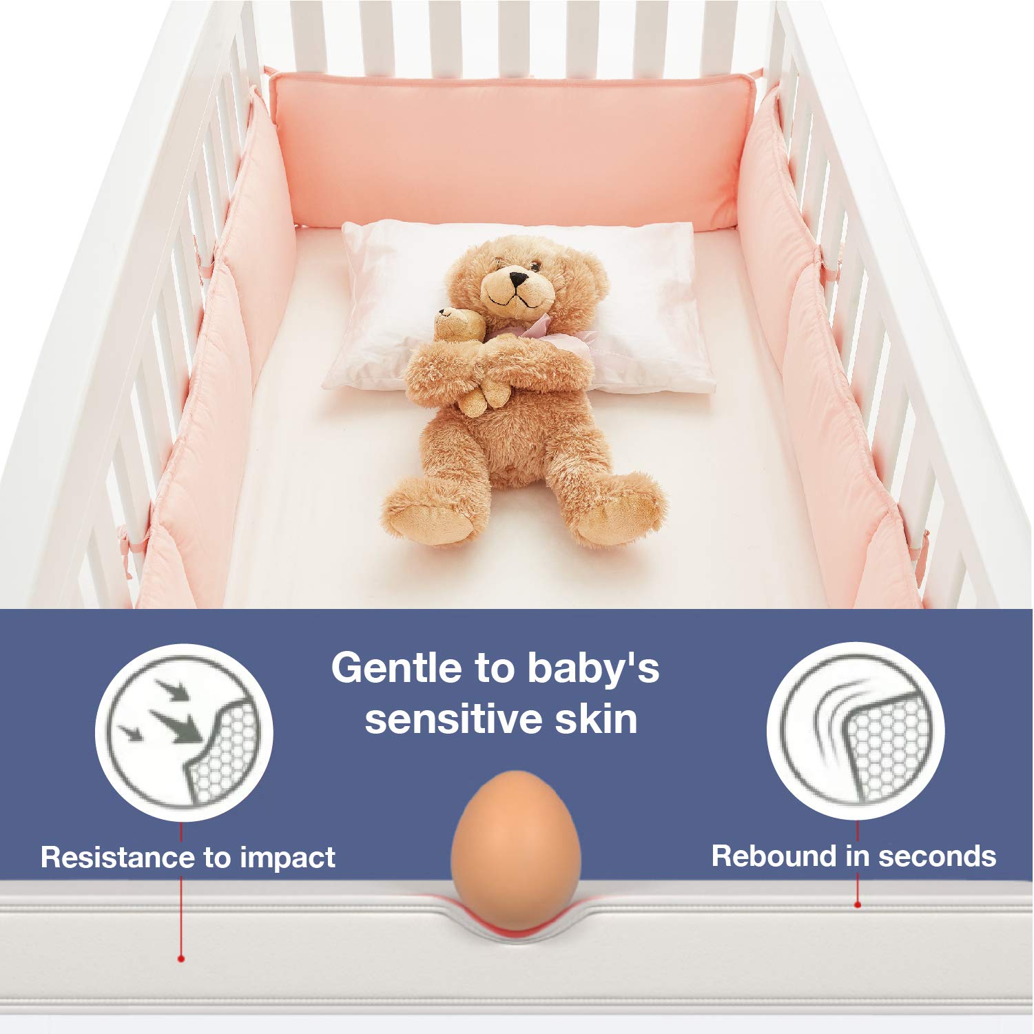 mesh breathable cot bumper