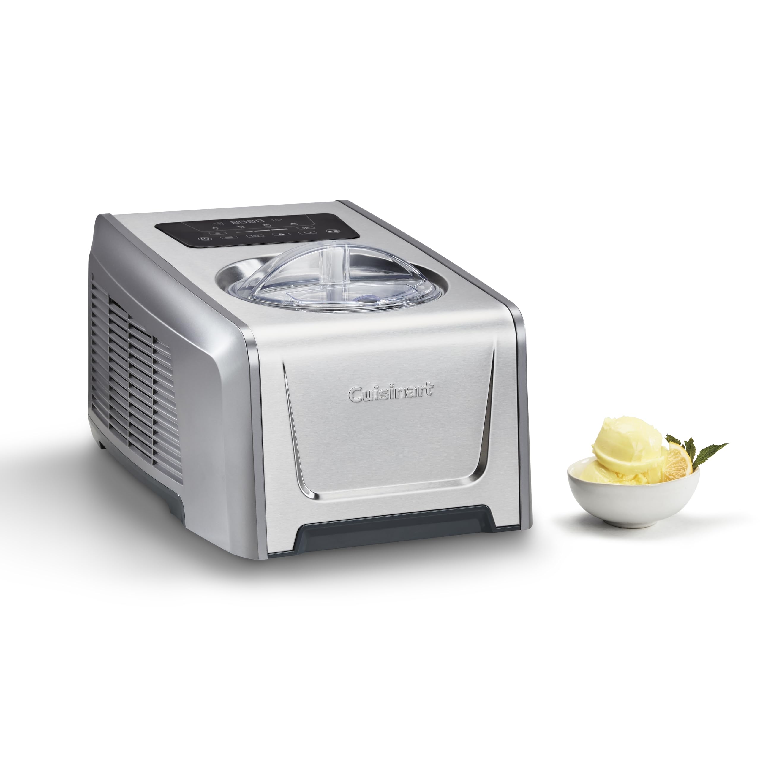 Cuisinart FreezeEase Pro – Selbstkühlende Eismaschine 4 Voreinstellungen | 14 Funktionen | Eiscreme, Sorbet, Frozen Yoghurt, Gelato Kein Vorkühlen nötig | Fertig in 40 Minuten | 90 Min Kühlhaltefunkt