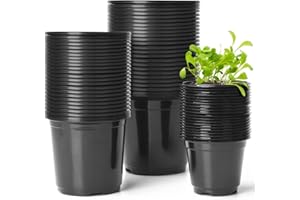 BEWAVE Plant Nursery Pots Variety Pack, 4 5 6 Inch 80 Sets Flower Gardening Pot Planting Containers Starter Seed Starting Containers Planters with Drainage Hole