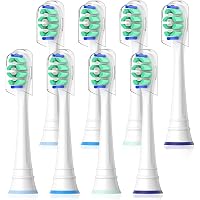 6-Pack Replacement Toothbrush Heads For Fairywill Electric Toothbrush - W Shape Bristles