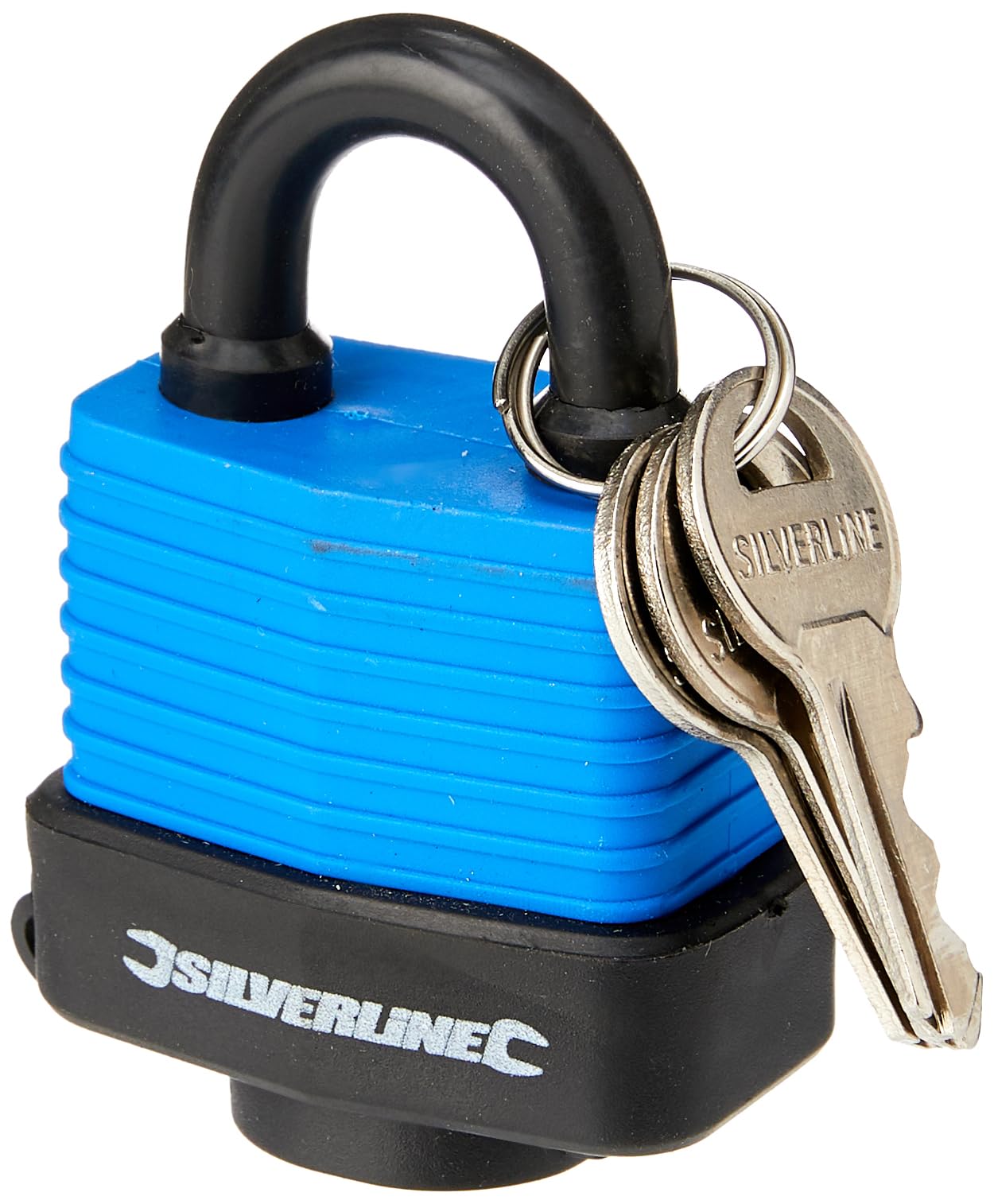 Silverline 196551 Weather-Resistant Padlock 48 mm, Blue