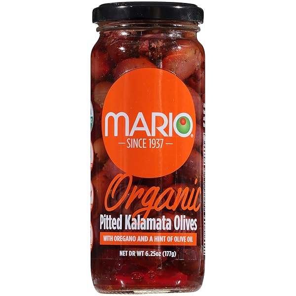 MARIO CAMACHO GREEK ORGANIC KALAMATA PITTED WITH OREGANO...