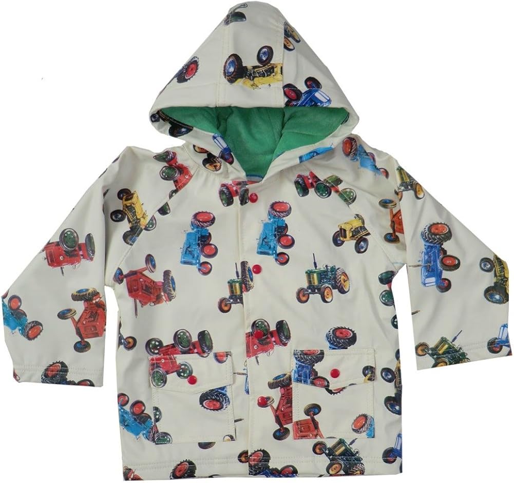 Powell Craft Boys Tractor Raincoat/Jacket.Multicolored Clothing