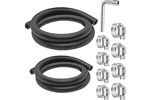 Langina Fuel Line Hose, 3/8" 5/16" Fuel Tube Line Hose, ID 8mm and10mm Rubber Fuel Gas Line Hose, NBR Fuel Line Hose for Small Automotive Fuel Systems Engines(1meter,3/8" and 5/16")