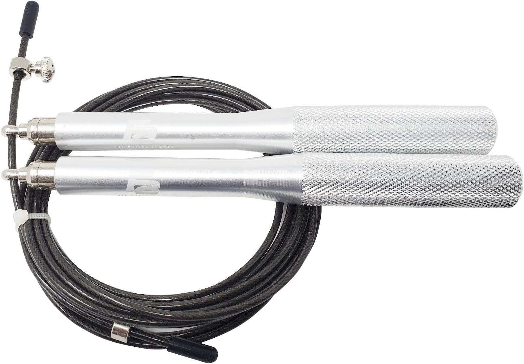 Fit Active Sports Speed Jump Rope, Adjustable Lightweight Training Rope, Perfect for Men and Women Boxing, MMA, Cardio, Cross Training. Tangle-Free Super Fast Rope to Burn More Calories