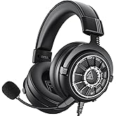 EKSA StarEngine S PC Gaming Headset-Stereo Surround Sound for PS4 PS5 Xbox One Xbox Series X/S, Over Ear Headphones with Noise Cancelling Mic, 50mm Drivers, 3.5mm Wired Headphones for Computer