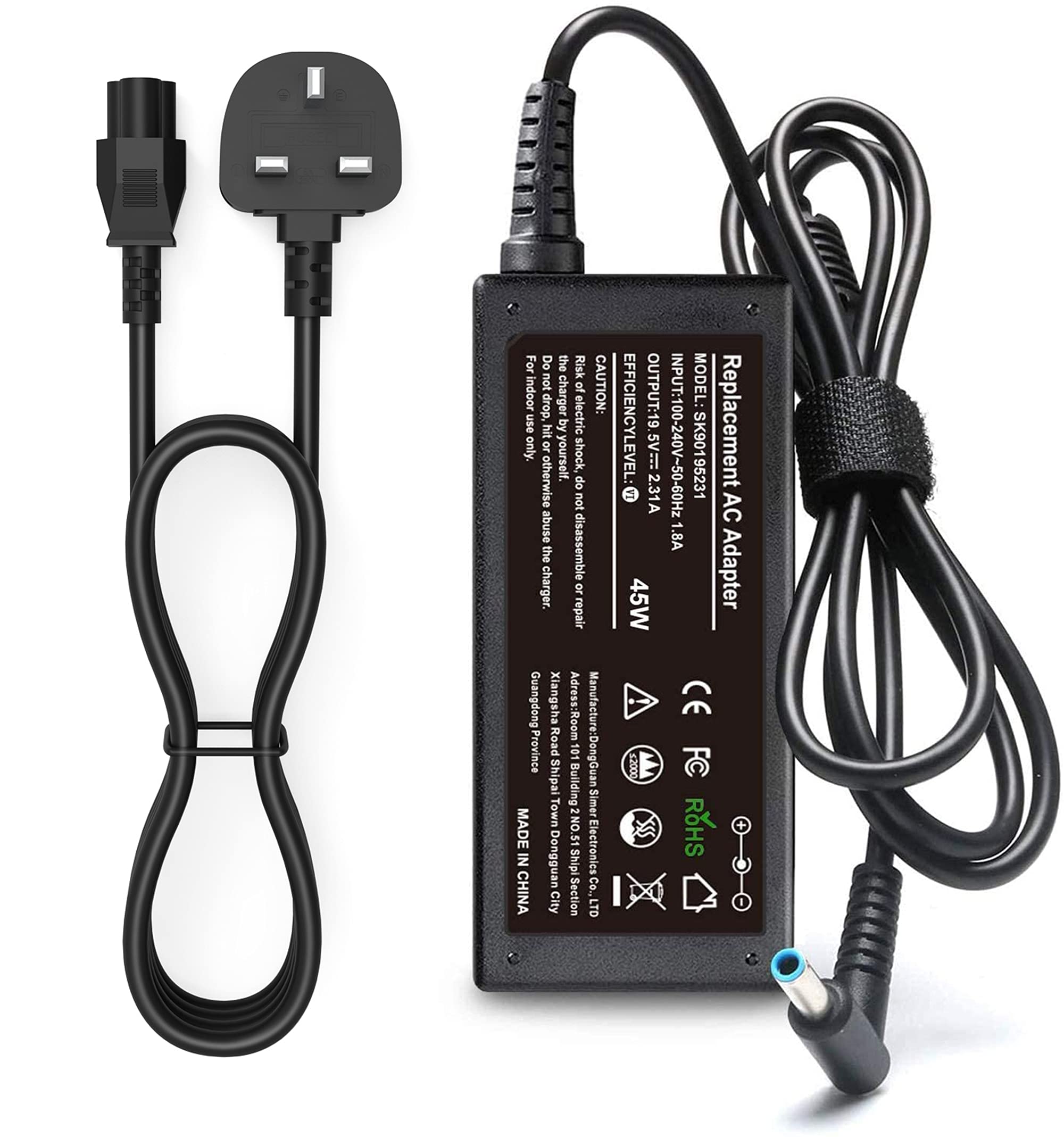 SKOTSLYE 45W Laptop Charger Compatible with HP Stream 11 13 14, Pavilion 11 13 15, Elitebook 840 850, Spectre x360 x2 11 13 and ProBook 430, 19.5V 2.31A Power Supply 4.5mm x 3mm