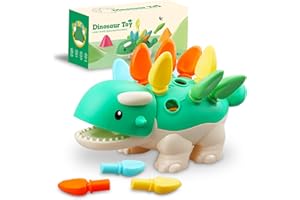 SIBALOHAN Toddler Montessori Toys Educational Dinosaur Game Learning Activities - Gifts for 6 9 12 18 Month Age 1 2 3 4 One Year Old Boy Girl Kid Birthday - Baby Sensory Fine Motor Skills Developmental Toys