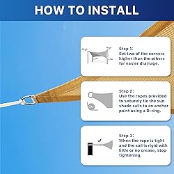 RoomHacks 12'x16' Sun Shade Sail, UV Protection