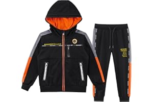 ANOTWENER Boys' Activewear Kids Clothes Tracksuit Sets Hoodies Sweatshirt and Sweatpants 2 Piece Outfits 2~8 Years