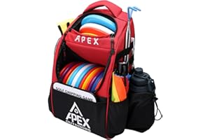 Apex Outdoors Disc Golf Bag, Large Disc Golf Backpack Holds Over 21 Discs, Durable & Lightweight with Multiple Storage Pocket