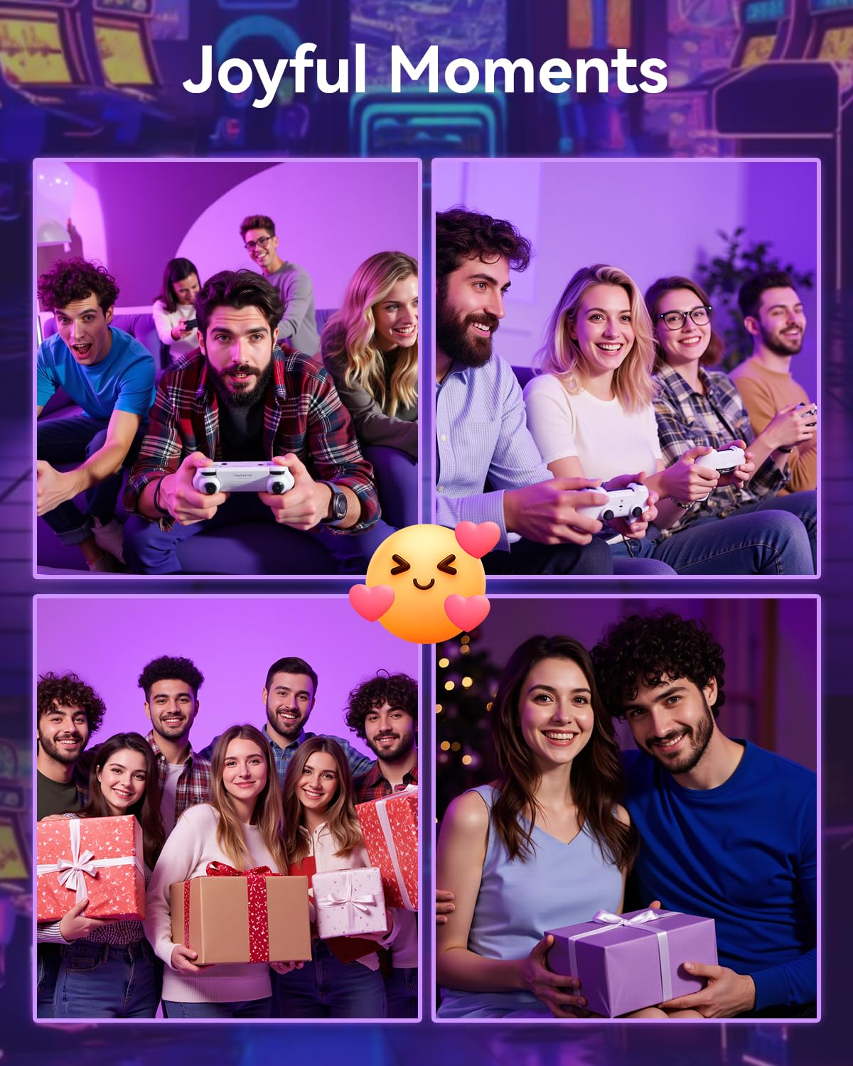 2025 Upgraded Retro Gaming Console Stick, Classic Video Games Stick with 4K HDMI, Built-in 23 Emulators, 20000+ Games - Plug & Play TV Video Gaming Stick with Upgrade Dual 2.4G Wireless Controllers