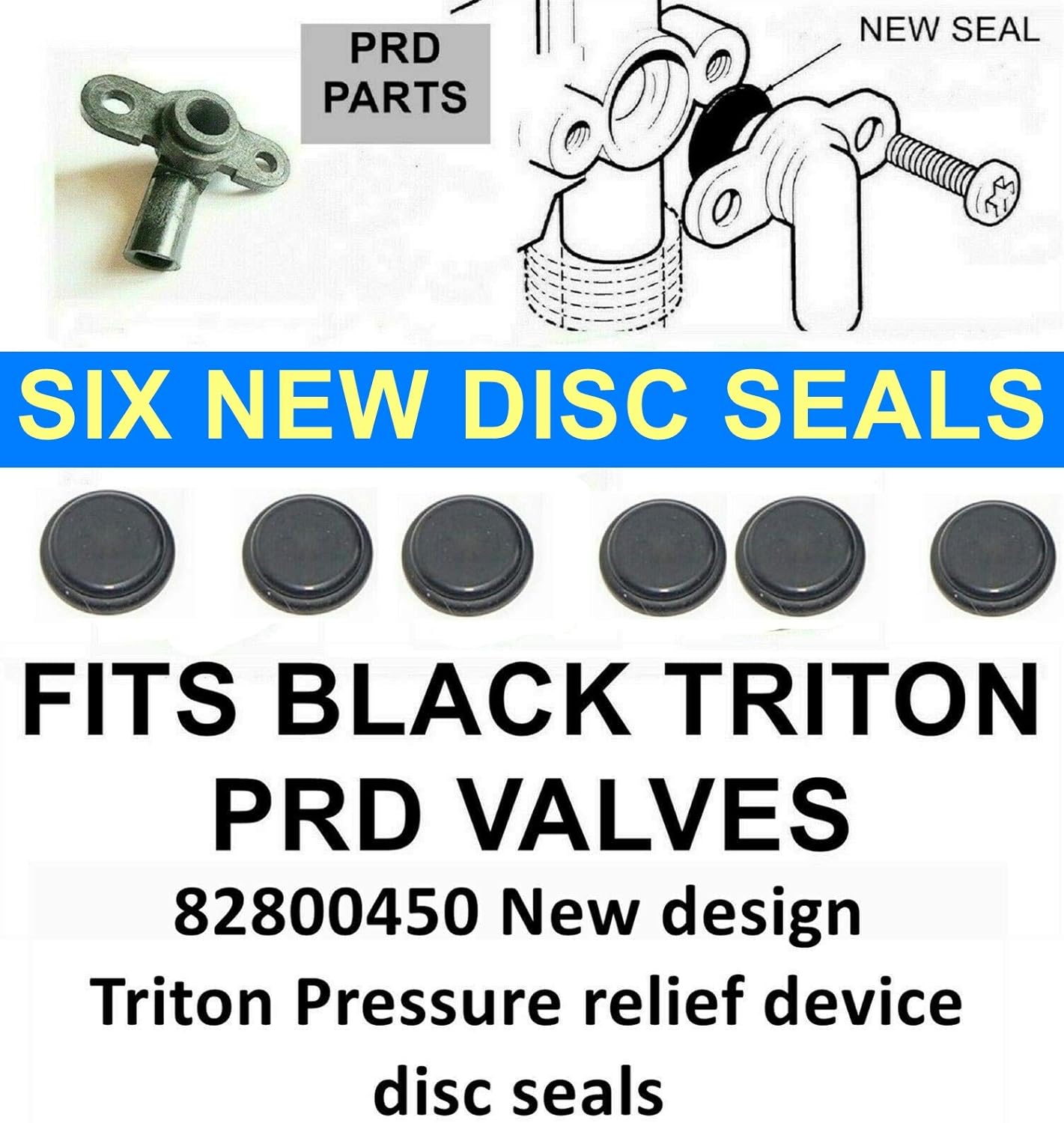 Triton Pressure Relief Device (PRD) 82800450 & 83301330 Black Valve