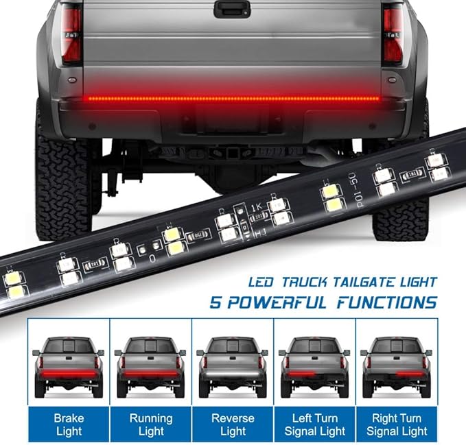 Fuguang 60'' 2Row Truck Tailgate Light Bar 5Function