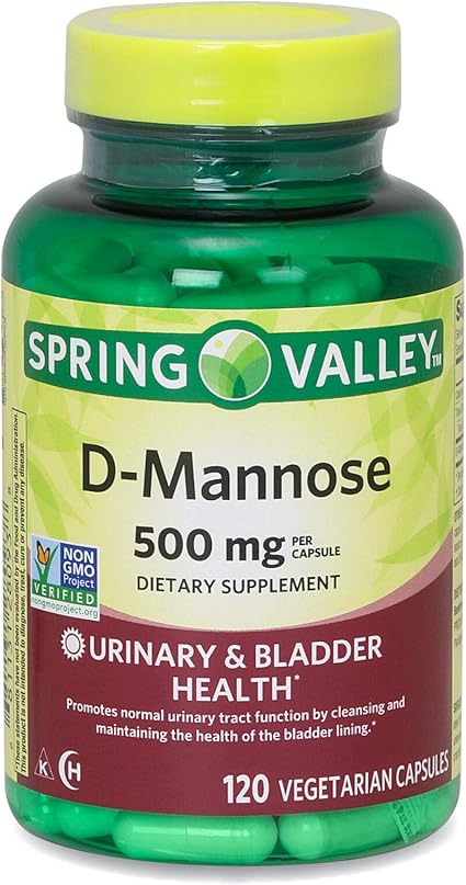 Amazon Com Spring Valley D Mannose 500 Mg Urinary Tract Bladder Health 120 Capsules Health Personal Care