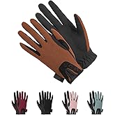 Thapower Women Horse Riding Gloves Winter Equestrian Horseback Gloves Lady Youth Girl Outdoor Star Pattern Mitts Perfect for Biking Cycling Gardening