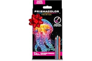 Prismacolor Premier Colored Pencils, Soft Core, Assorted Colors for Dark Paper, Limited Edition, 14 Count - Drawing, Coloring, Creative, Art Supplies, Holiday Gift