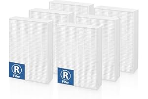 6-Pack HPA300 Replacement Filter R for Honeywell HPA300 Air Purifiers, Fits HPA300, HPA090, HPA100, HPA200 Series, and HPA530