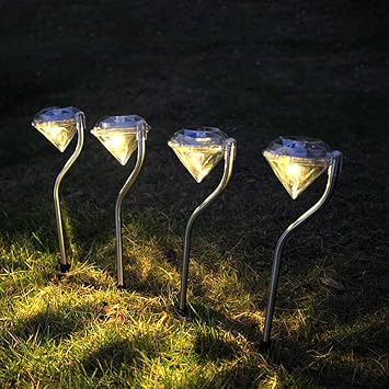 Amazon ガーデンライト 飾り ソーラーライト 4枚セット 昼間 自動