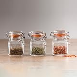 Kilner Clip Top Spice Jar 70ml Square Glass Airtight Kitchen Storage view 3