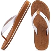 ONCAI Women's Flip Flops Comfortable Arch Support Yoga Mat Summer Beach Walking Thong Cushion Sandals Ladies Outdoor Vacation Essentials Slide Shoes Rubber Soles US Size 5-11