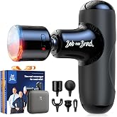 BOB AND BRAD Q2 Pro Mini Massage Gun with Heat and Cold for Muscle Recovery | FSA-HSA Eligible, Pocket-Sized Portable Handheld Massager, Percussion Deep Tissue Massager Gun, Small &amp; Quiet, Ideal Gift
