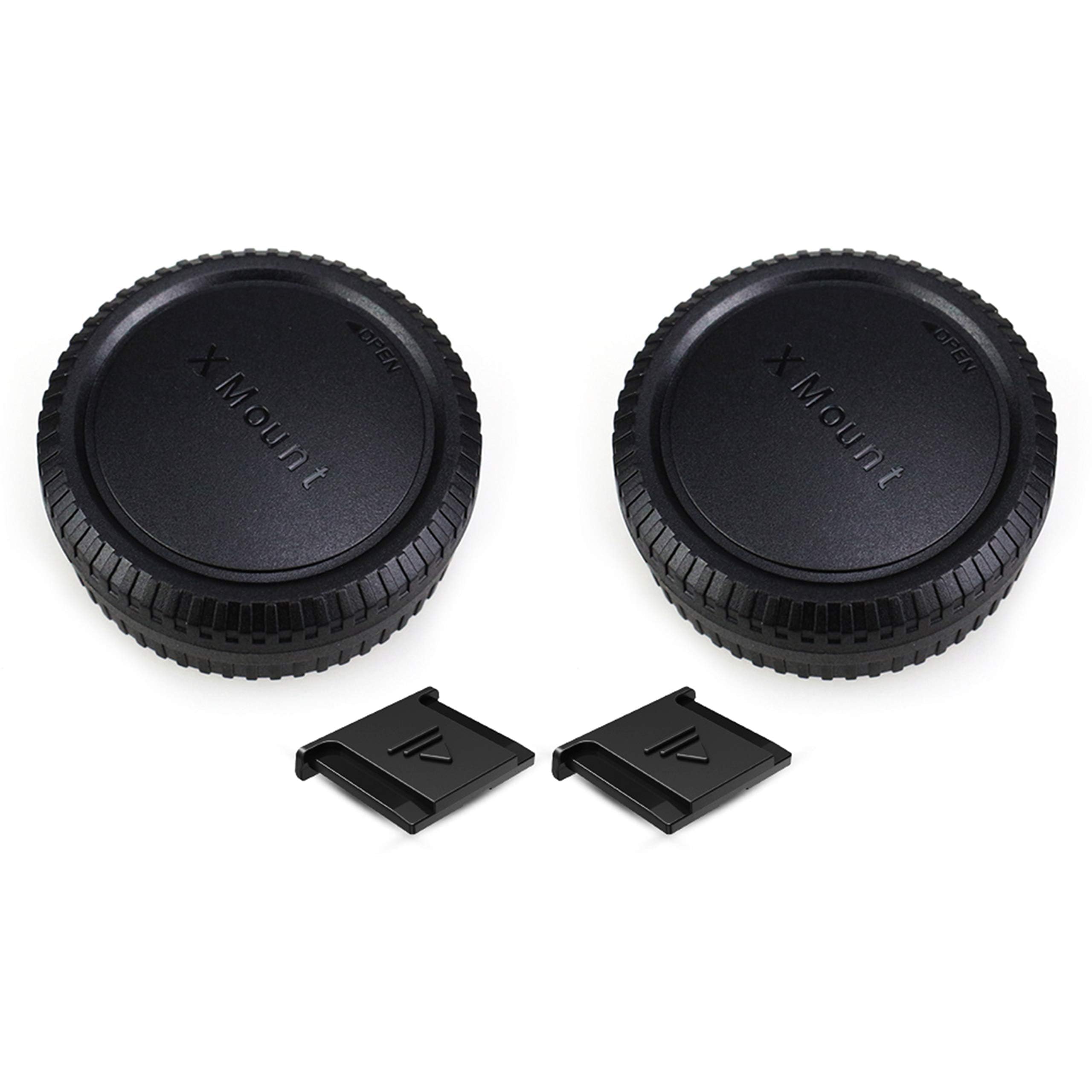 Photo 1 of 2 Pack X Mount Body Cap Cover & Rear Lens Cap for Fuji Fujifilm X-T5 X-T4 X-T3 X-T2 X-S20 X-S10 X-T50 X-T30 X-T20 X-T200 X-M5 X-H1 X-H2 X-PRO3 PRO2 X-E5 X-E4 X-E3 & More Fujifilm X Mount Camera & Lens