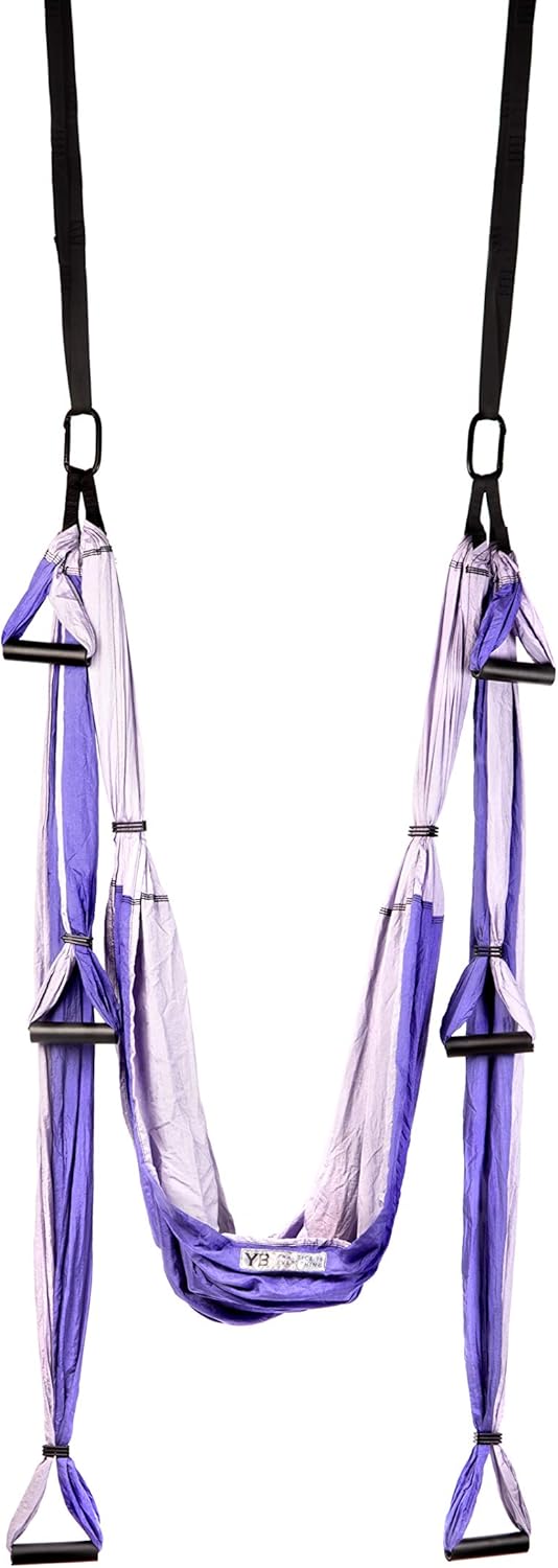 YOGABODY Yoga Trapeze Pro – Yoga Inversion Swing with Free Video Series and Pose Chart, Purple : Inversion Equipment : Sports & Outdoors