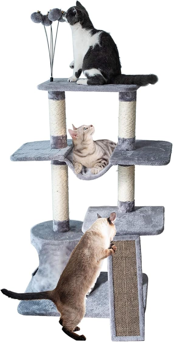 Catry, Cat Tree with Buildin Scratching Pad for Kittens