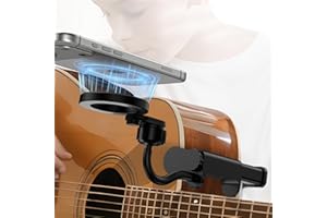 ALAFLY Magnetic Guitar Phone Holder [N54 Stronger Magnets] Universal Smartphone Mount for Guitar, Bass, Ukulele, 360° Adjustment Ideal for Video Recording/Live Streaming/Online Teaching,Hollow Model