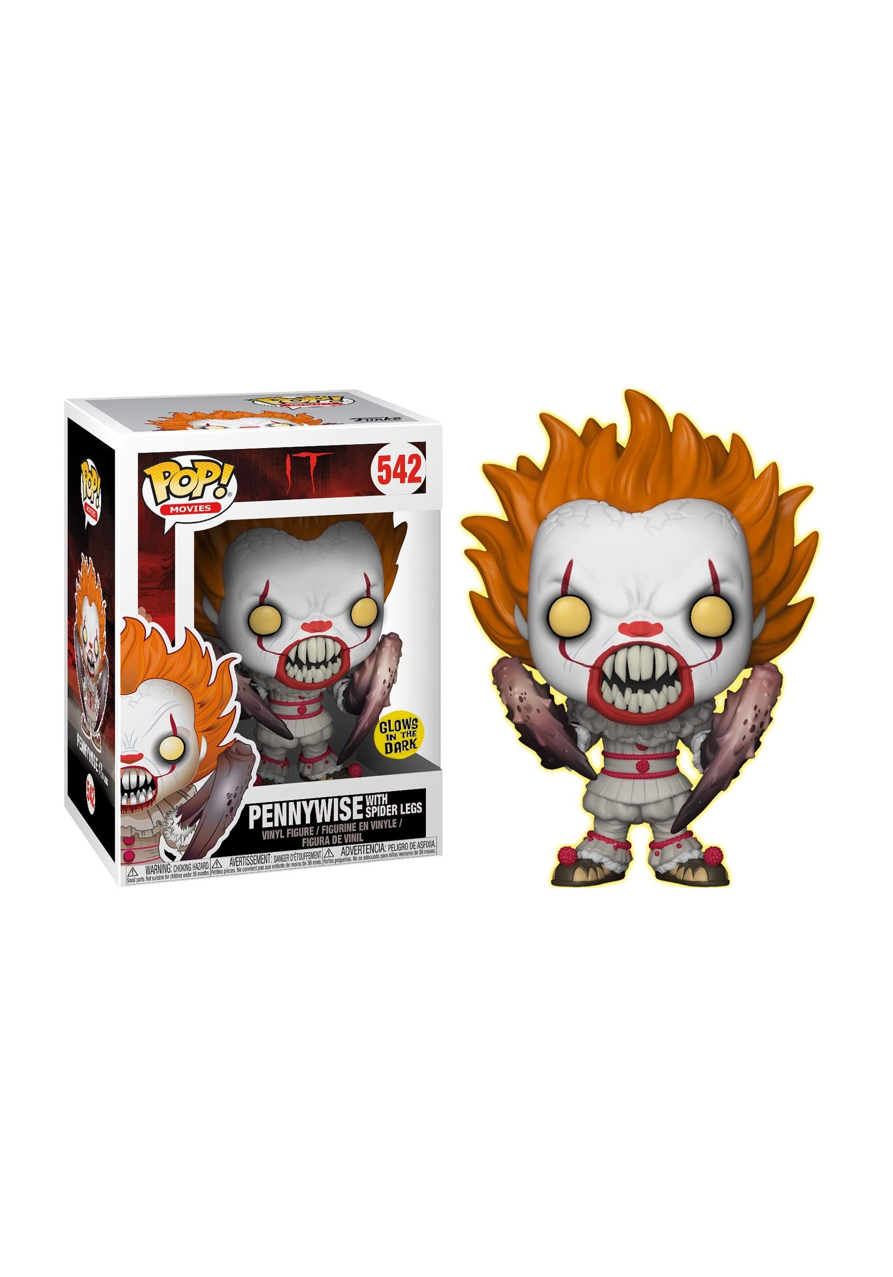 Funko Pennywise Spider Legs GITD Pop! Vinyl - EE Excl. 194550 Multi-coloured