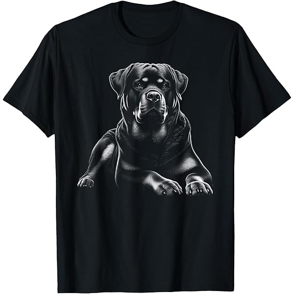 Amazon.com: Proud Playful Rottweiler Dog in Cool Style T-Shirt