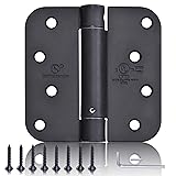 SORGMACH Self Closing Door Hinge 4 inch Matte Black