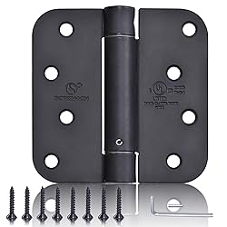Self Closing Door Hinge 4 inch Matte Black Auto