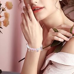 Cute Kitty Bracelet Stuff Crystal Bead Elastic
