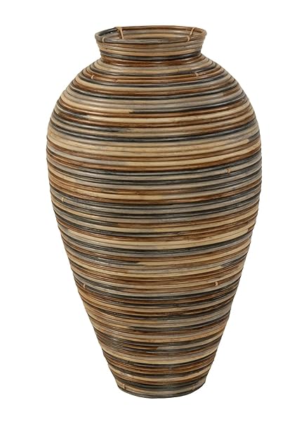 Rattan Floor Vase Round Rattan 1 Amazon Co Uk Kitchen Home
