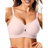 Jelly Wireless Bras for Women Sexy Comfortable Bra Bralettes V Neck No Underwire Bras Push Up Everyday Seamless Bra S XXL
