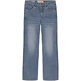 Lucky Brand Girls High Rise Wide Flare Stretch Denim Jean, Zipper Fly & Button Closure